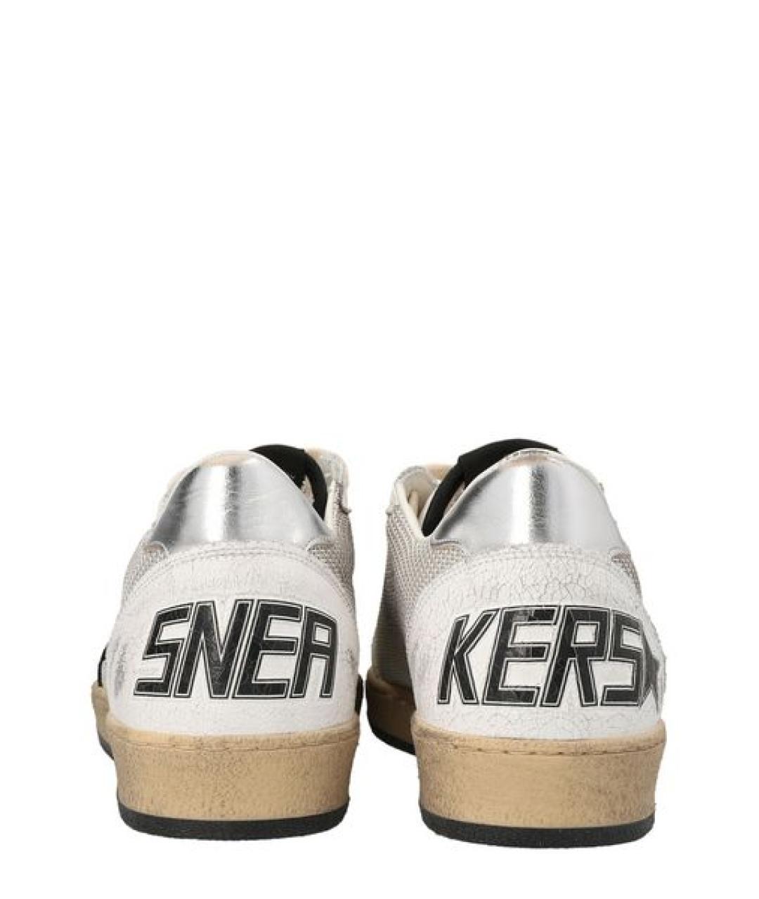 GOLDEN GOOSE DELUXE BRAND Белые текстильные низкие кроссовки / кеды, фото 5