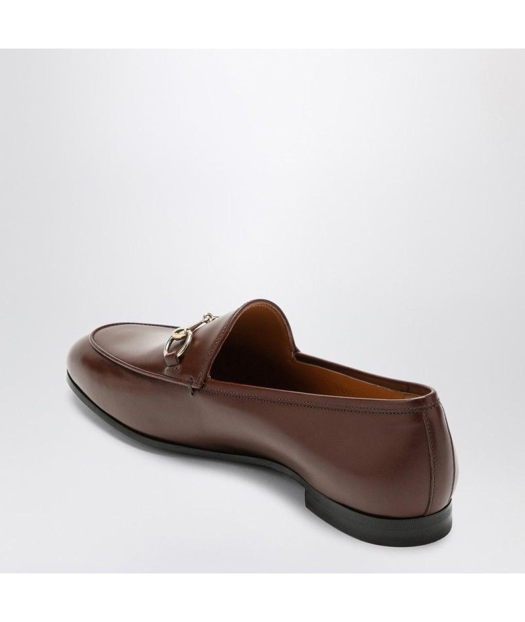 GUCCI Коричневые кожаные лоферы, фото 3