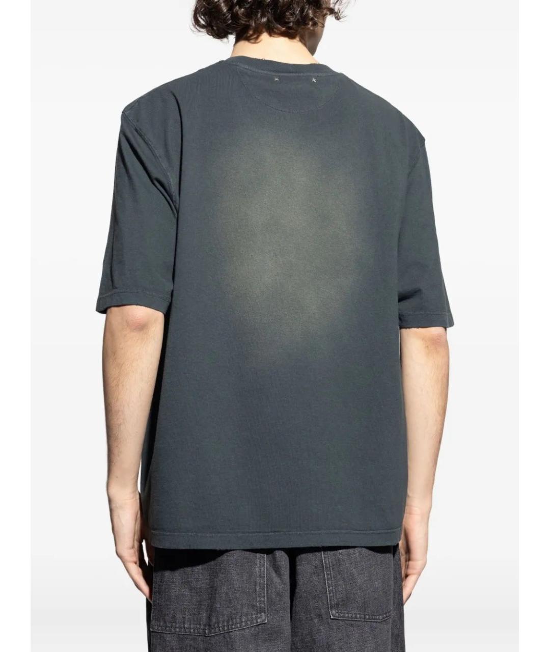 GOLDEN GOOSE DELUXE BRAND Серая хлопковая футболка, фото 4