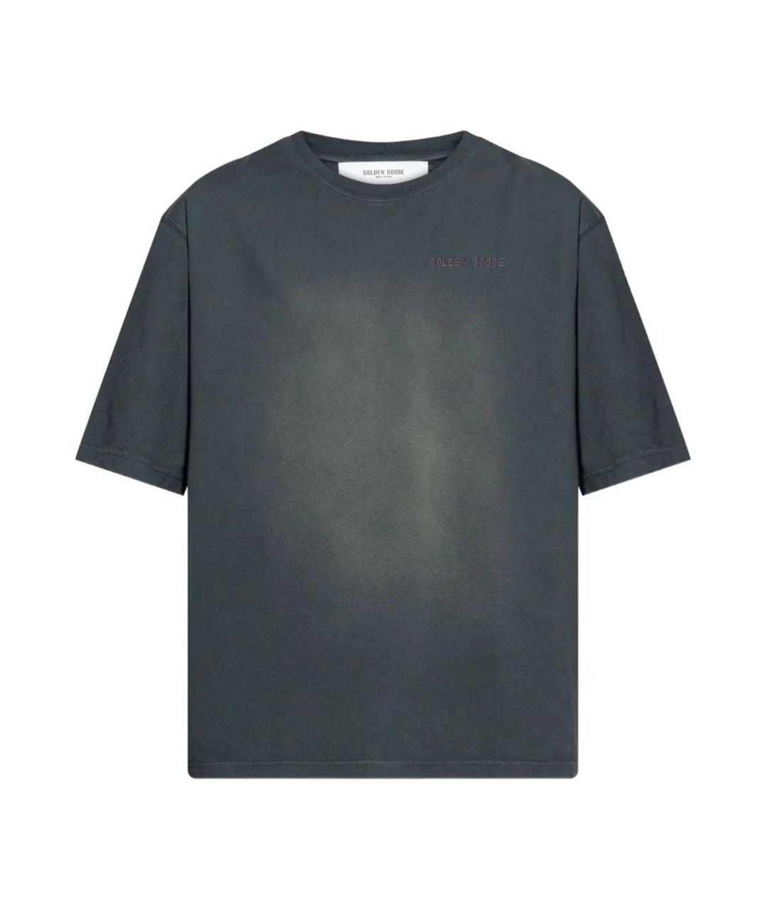 GOLDEN GOOSE DELUXE BRAND Серая хлопковая футболка, фото 1