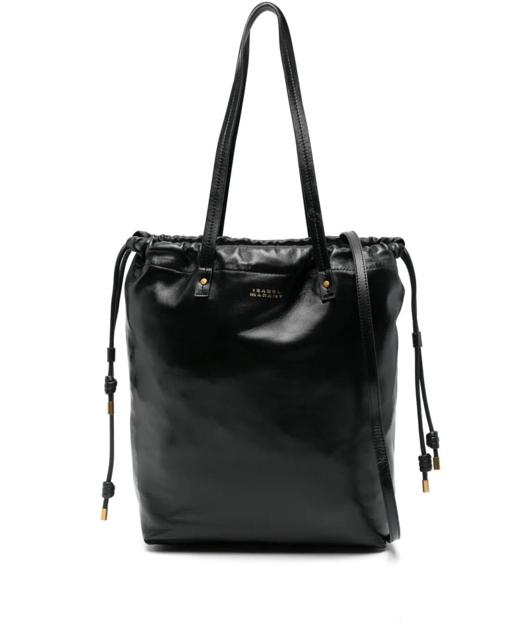 ISABEL MARANT Черная кожаная сумка тоут, фото 1