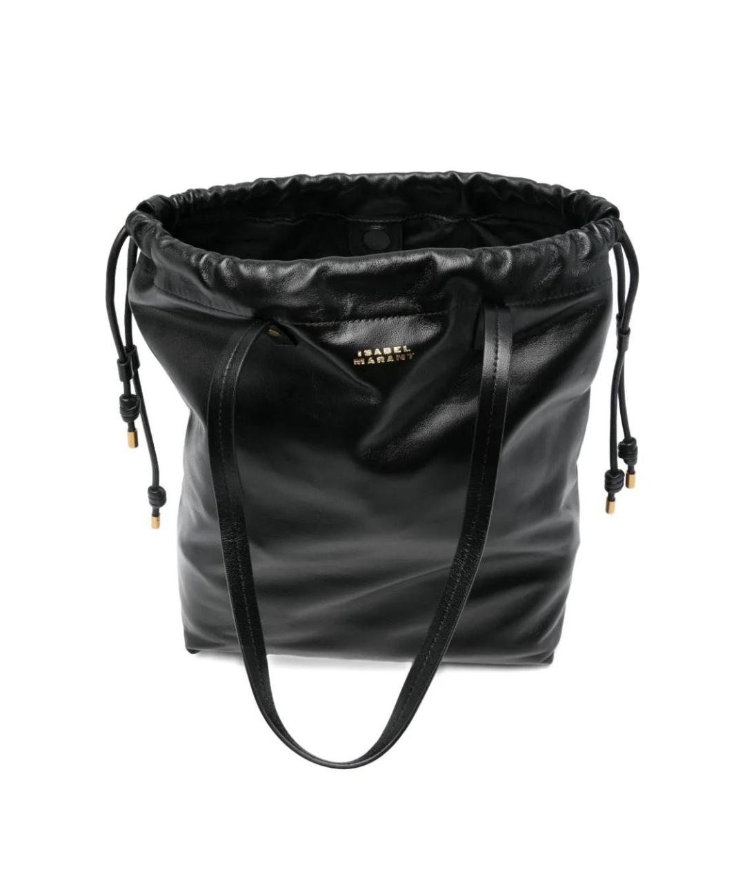 ISABEL MARANT Черная кожаная сумка тоут, фото 5