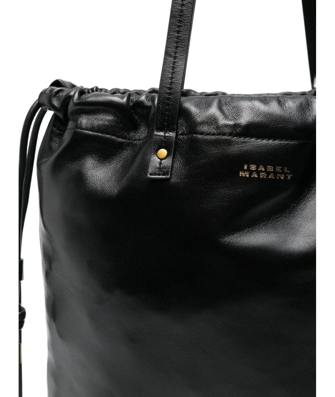 ISABEL MARANT Черная кожаная сумка тоут, фото 4