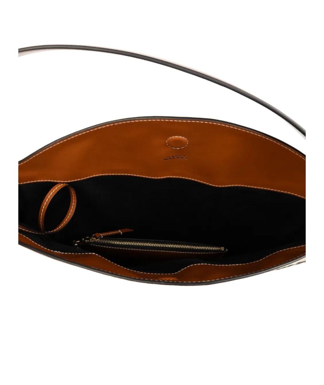 ISABEL MARANT Бежевая хлопковая сумка через плечо, фото 5