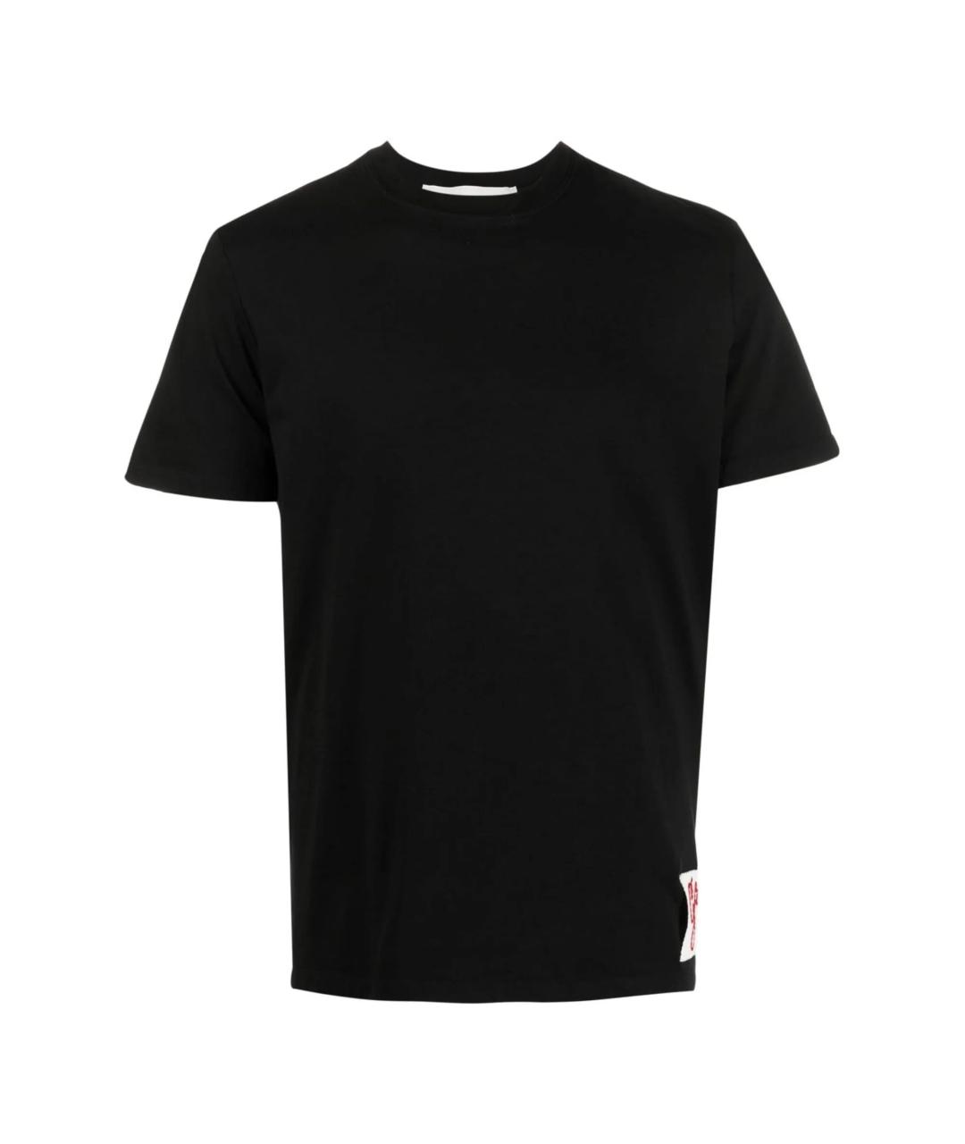 GOLDEN GOOSE DELUXE BRAND Черная хлопковая футболка, фото 1