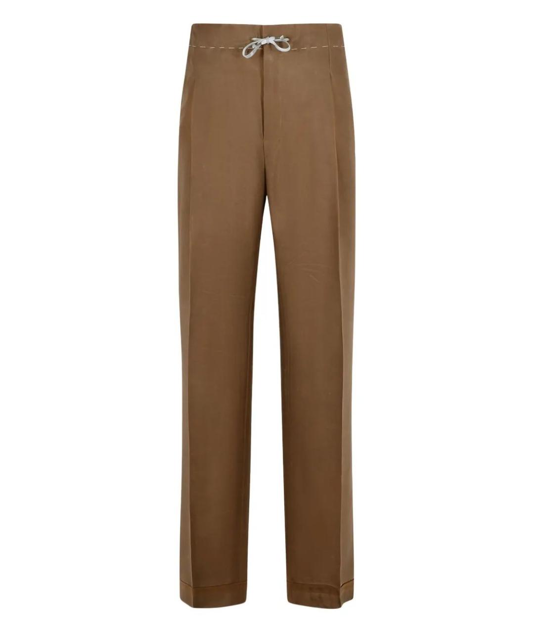 MAISON MARGIELA Коричневые повседневные брюки, фото 1