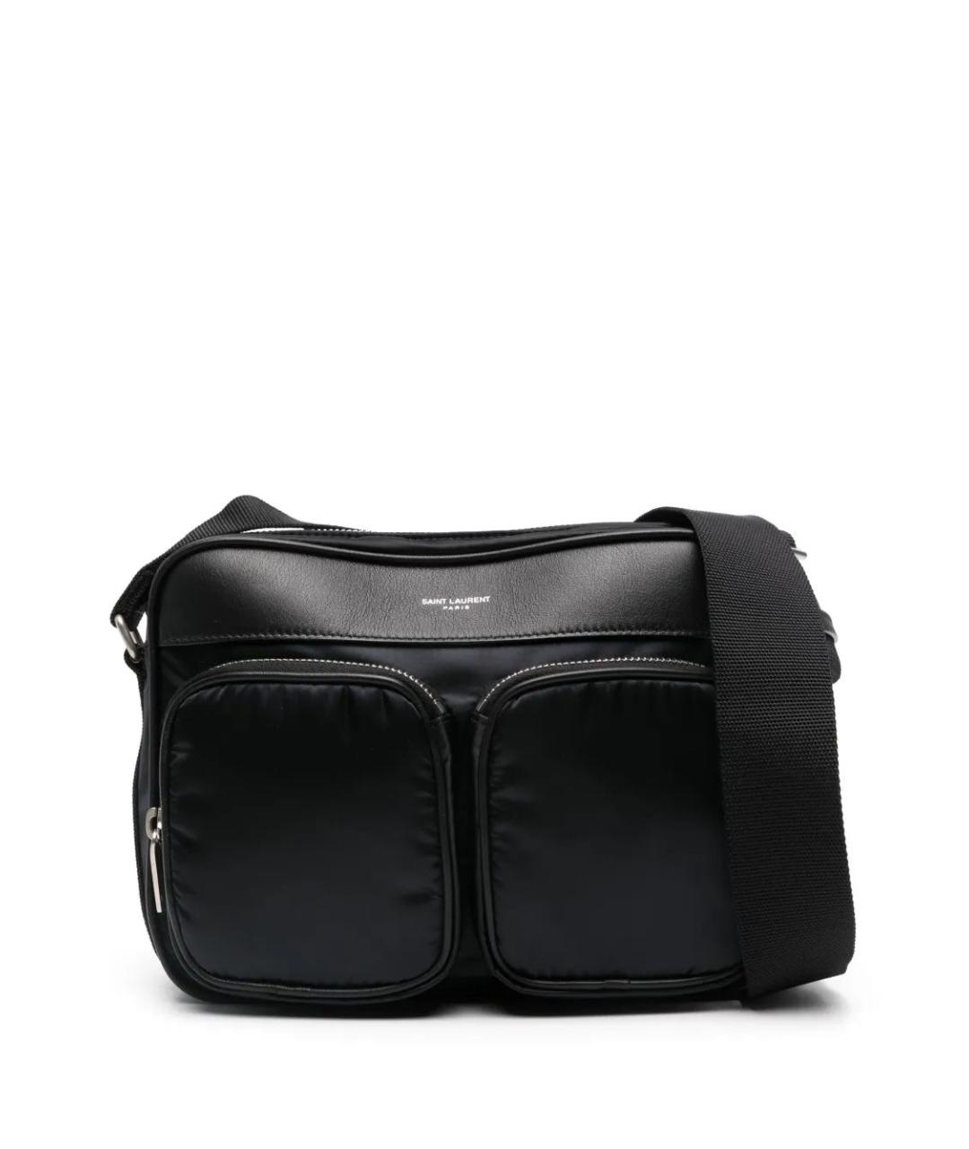 SAINT LAURENT Черная синтетическая сумка на плечо, фото 1