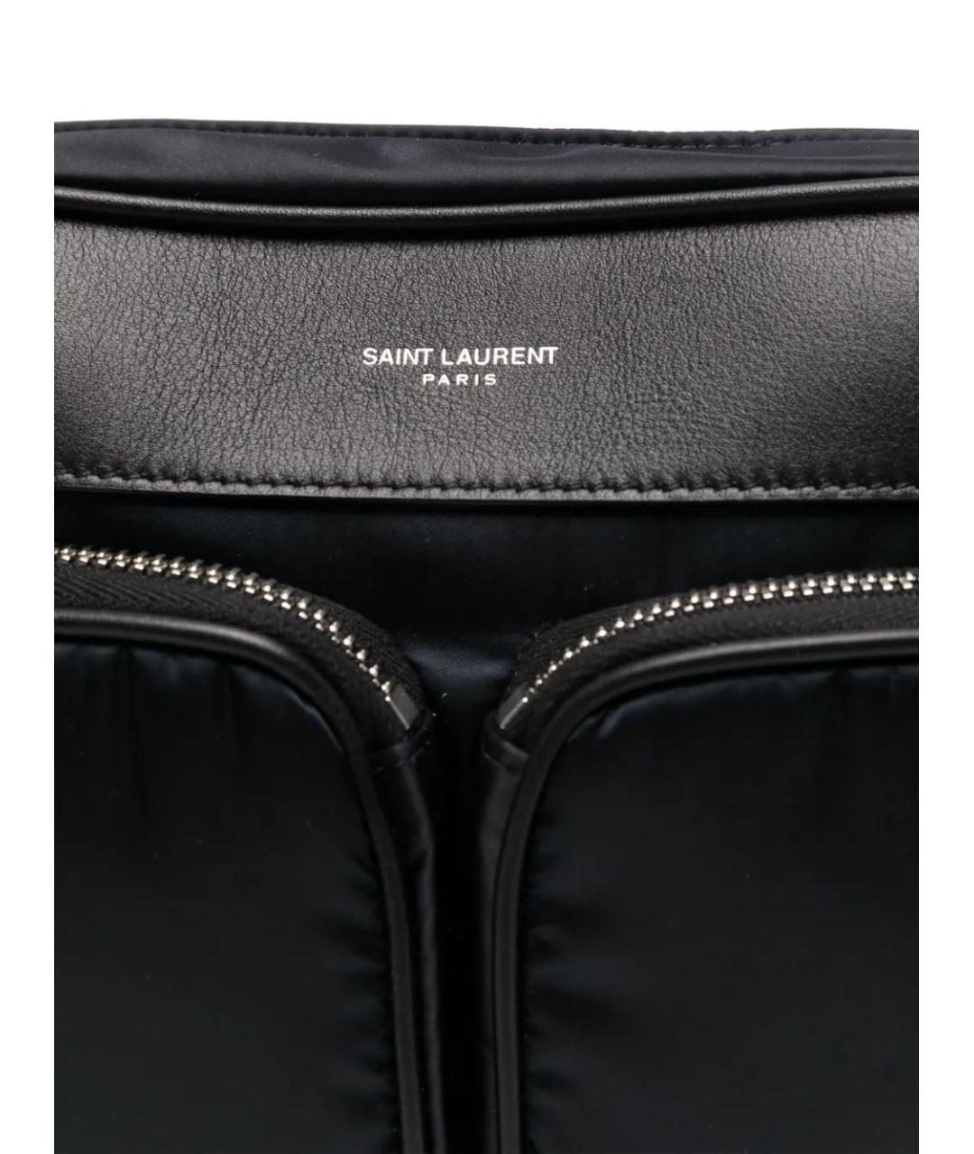 SAINT LAURENT Черная синтетическая сумка на плечо, фото 4