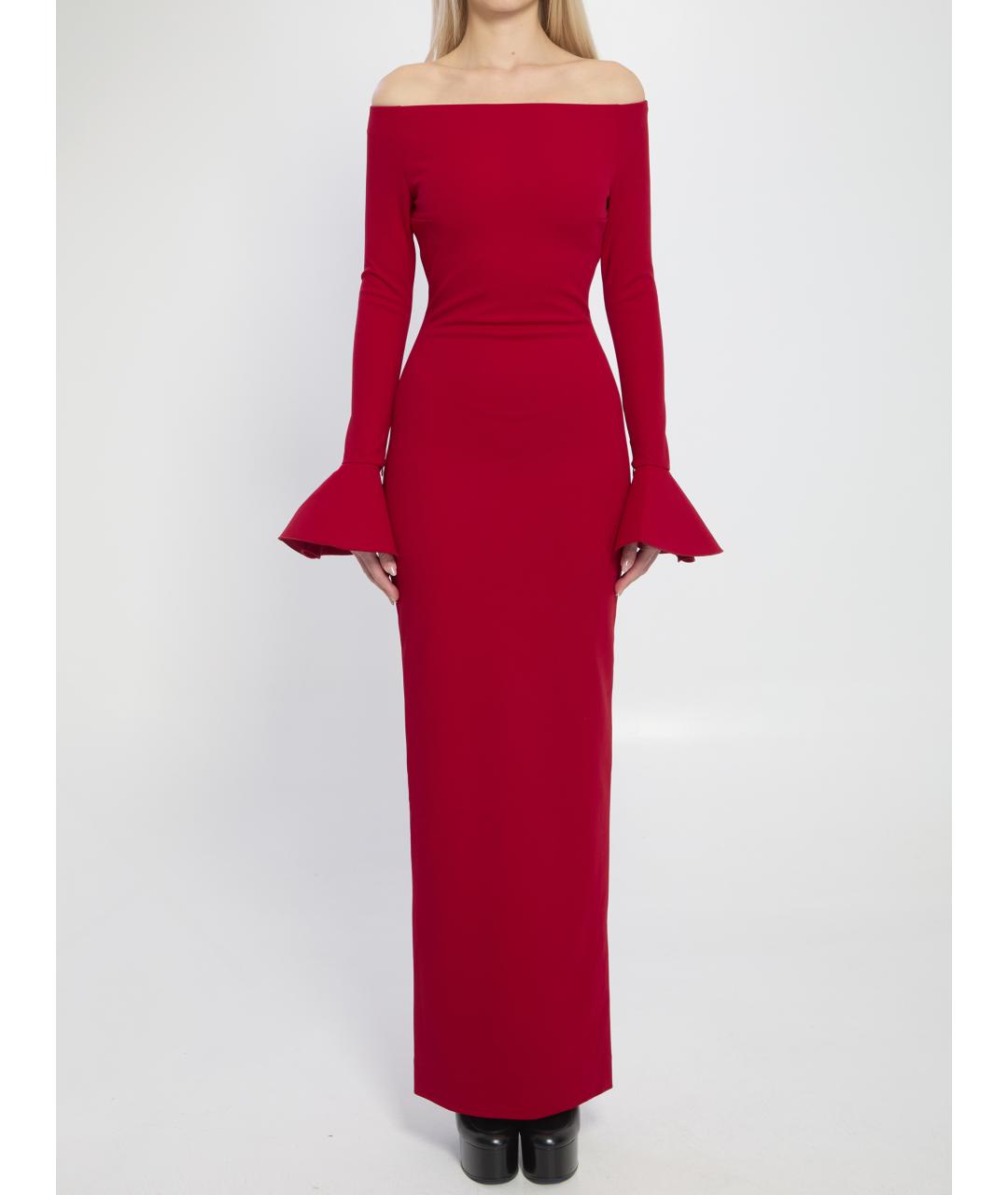 SOLACE LONDON Красное полиэстеровое вечернее платье, фото 2
