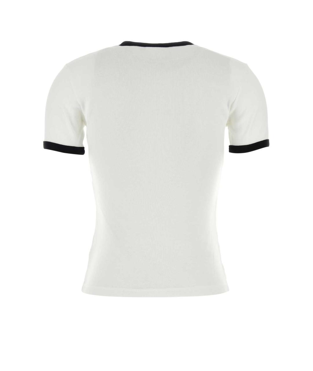 COURREGES Белая хлопковая футболка, фото 2