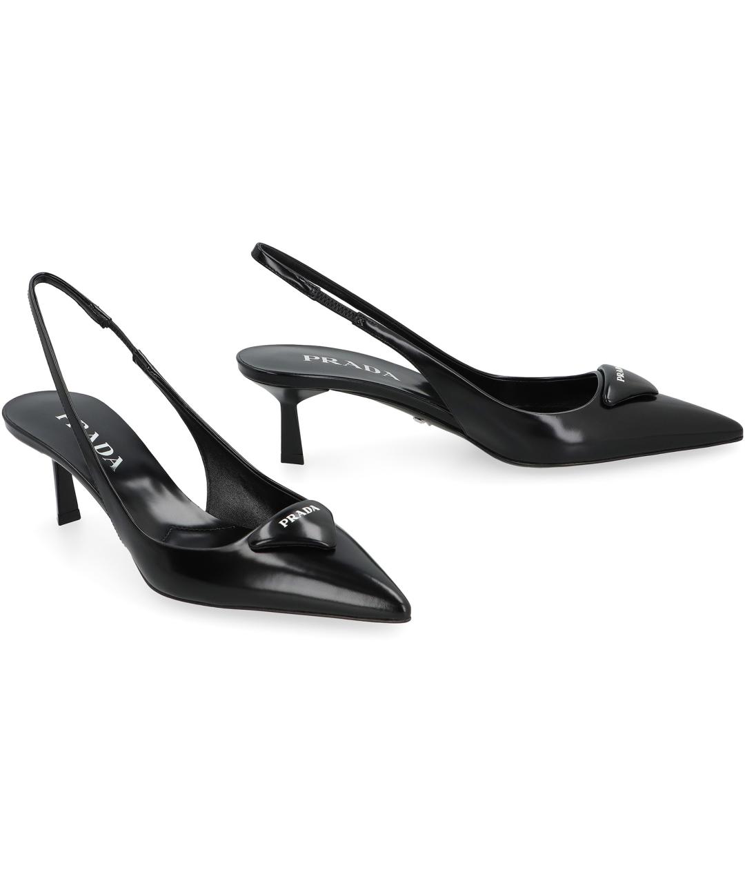 PRADA Черные кожаные туфли, фото 3