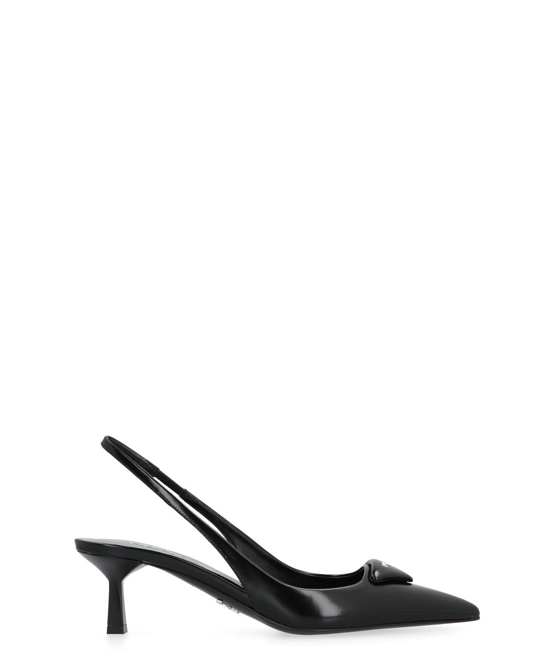 PRADA Черные кожаные туфли, фото 1