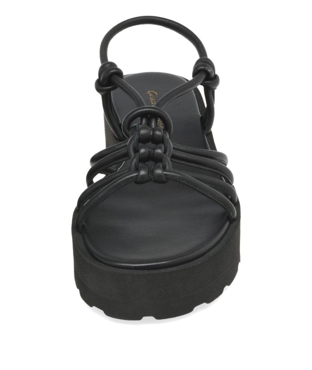 GIANVITO ROSSI Черные кожаные сандалии, фото 4