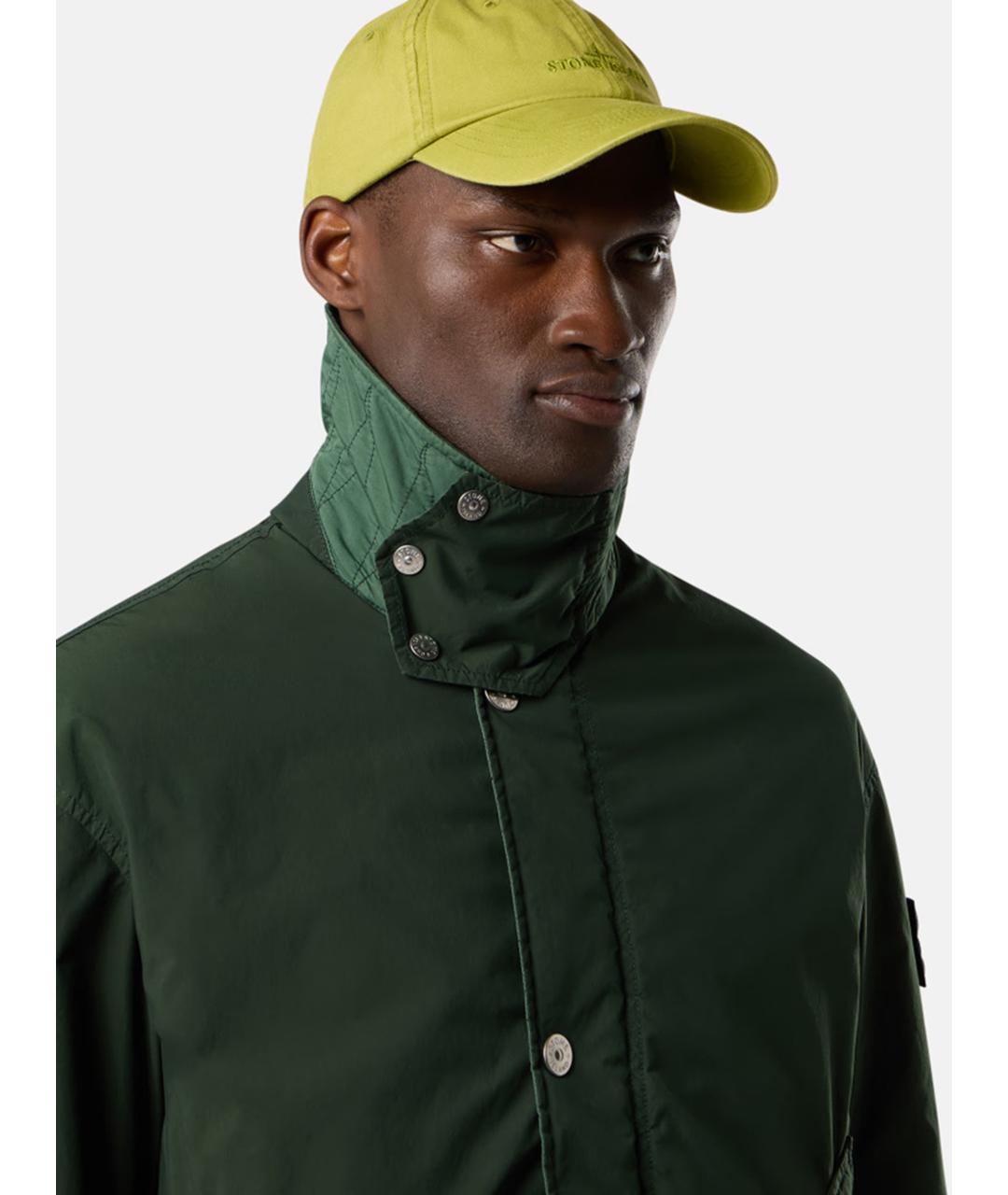 STONE ISLAND Зеленая полиэстеровая куртка, фото 5
