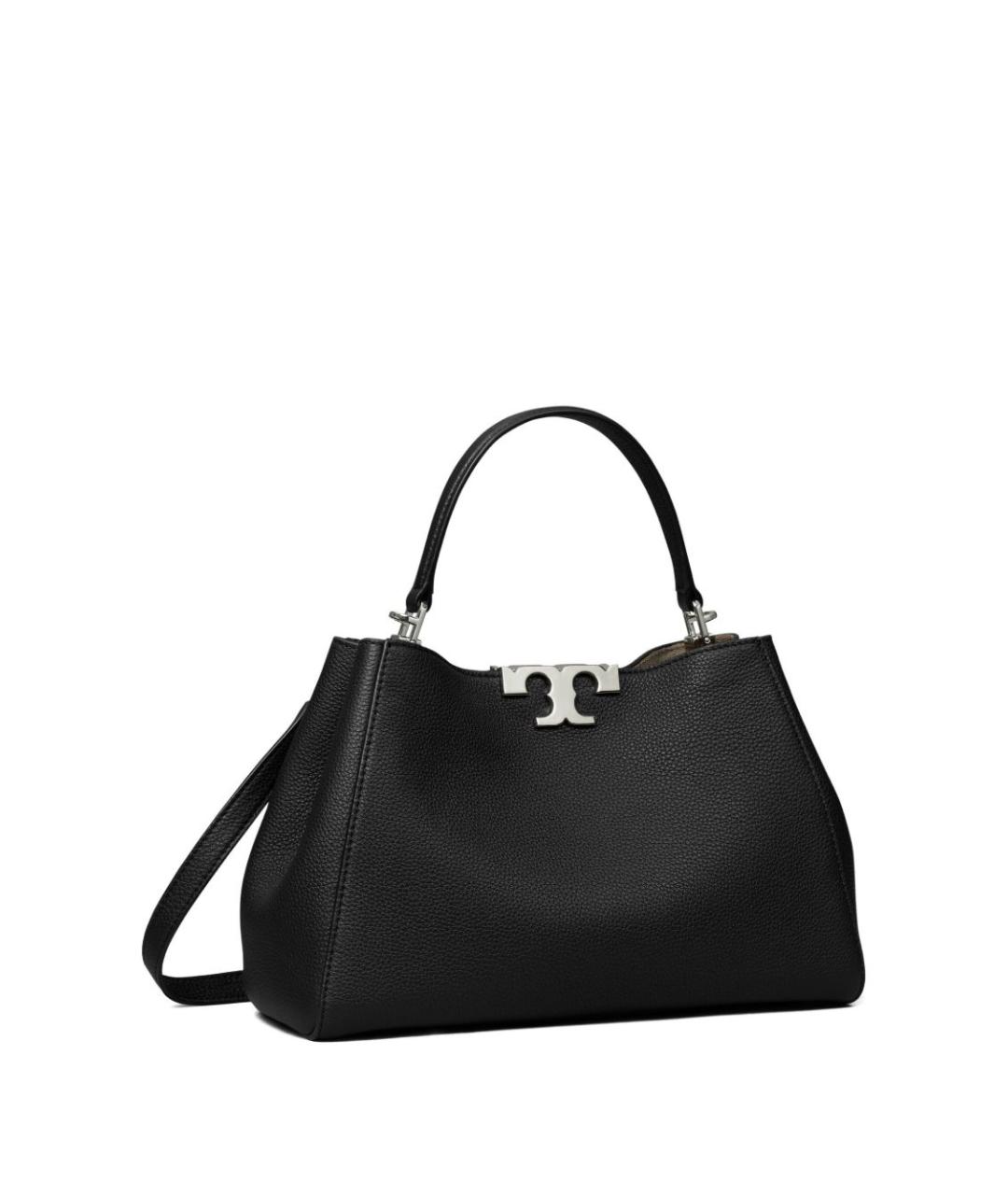 TORY BURCH Черная кожаная сумка тоут, фото 3