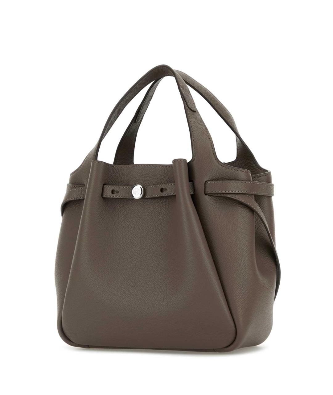 TORY BURCH Серая кожаная сумка тоут, фото 2