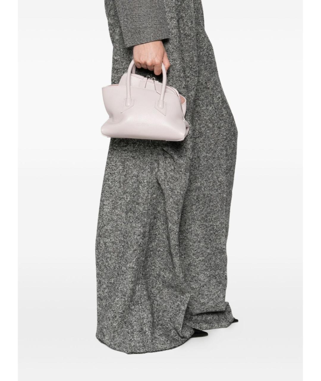 THE ATTICO Серая кожаная сумка тоут, фото 2