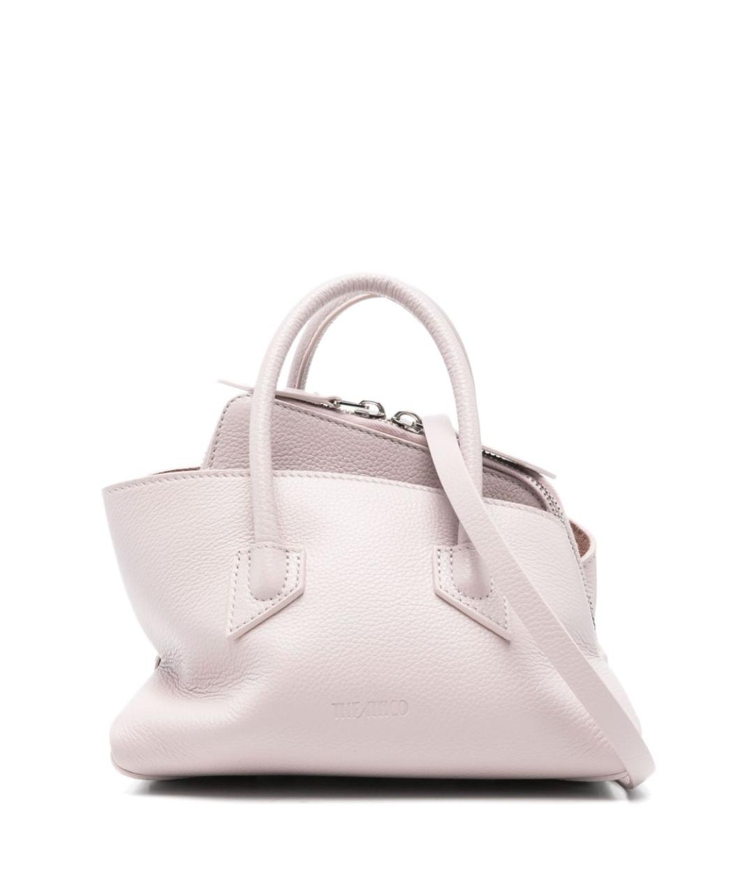 THE ATTICO Серая кожаная сумка тоут, фото 1