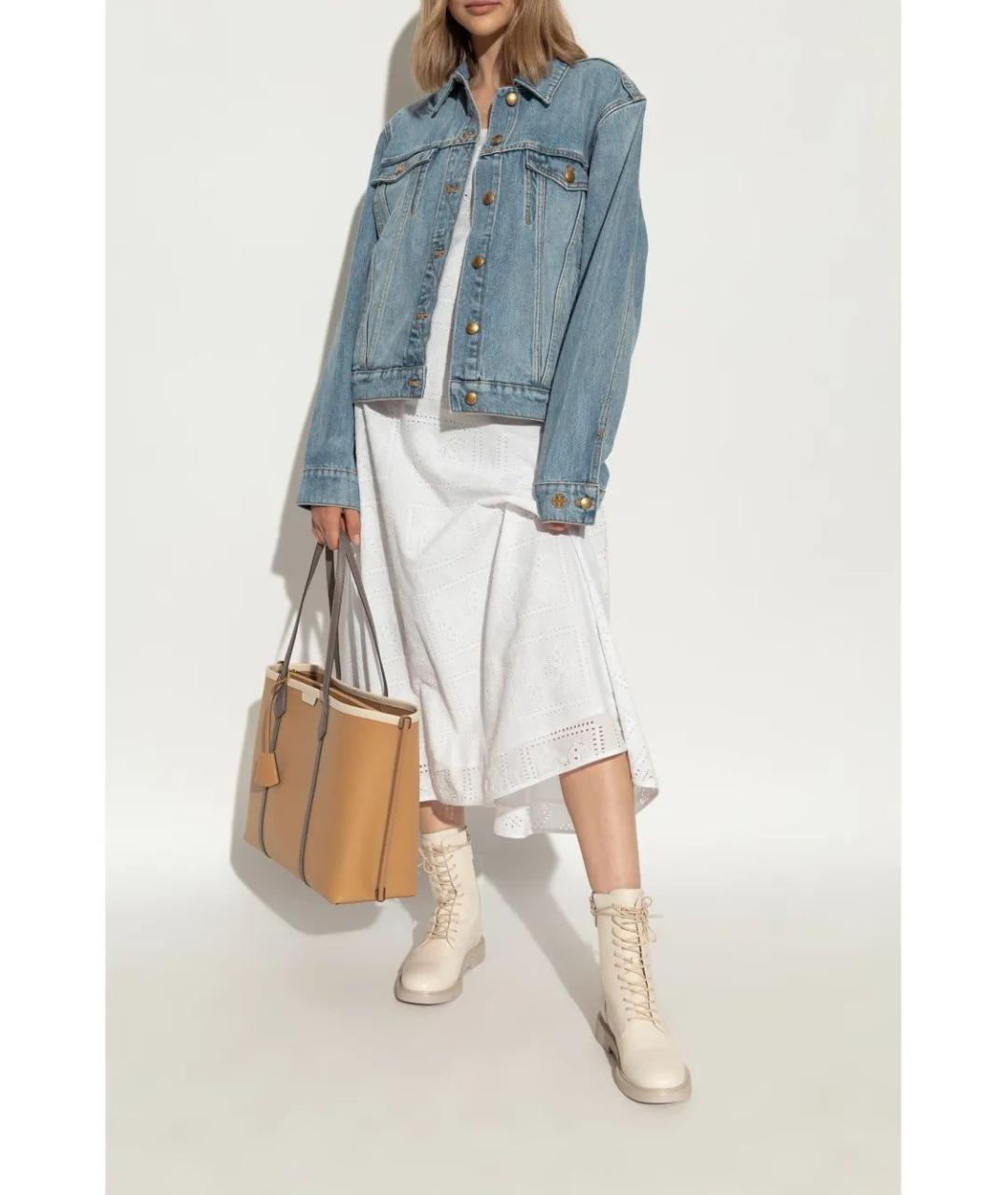 TORY BURCH Белые кожаные ботинки, фото 3