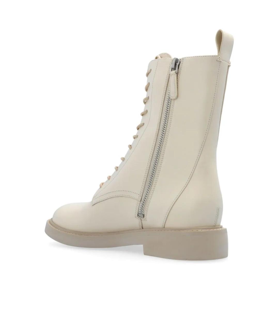 TORY BURCH Белые кожаные ботинки, фото 5