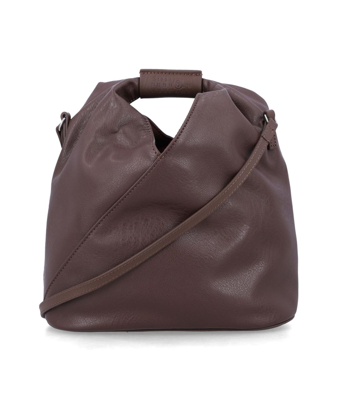 MM6 MAISON MARGIELA Коричневая сумка с короткими ручками из искусственной кожи, фото 1