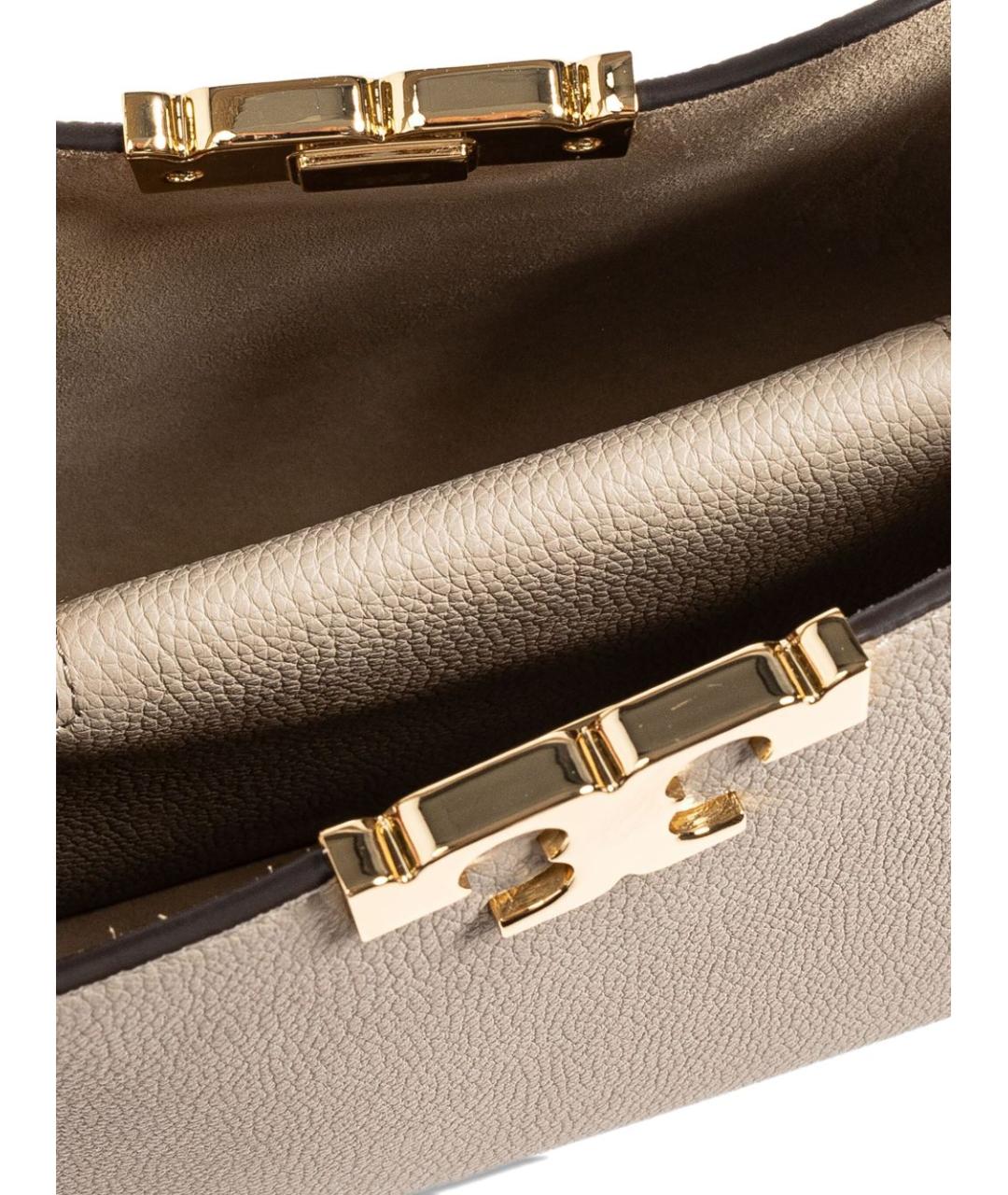 TORY BURCH Бежевая кожаная сумка через плечо, фото 4