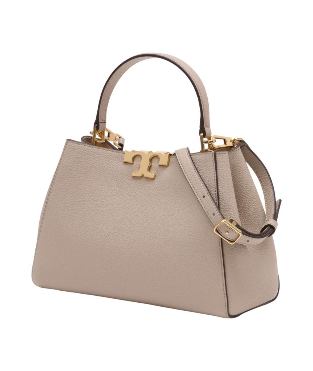 TORY BURCH Бежевая кожаная сумка через плечо, фото 2