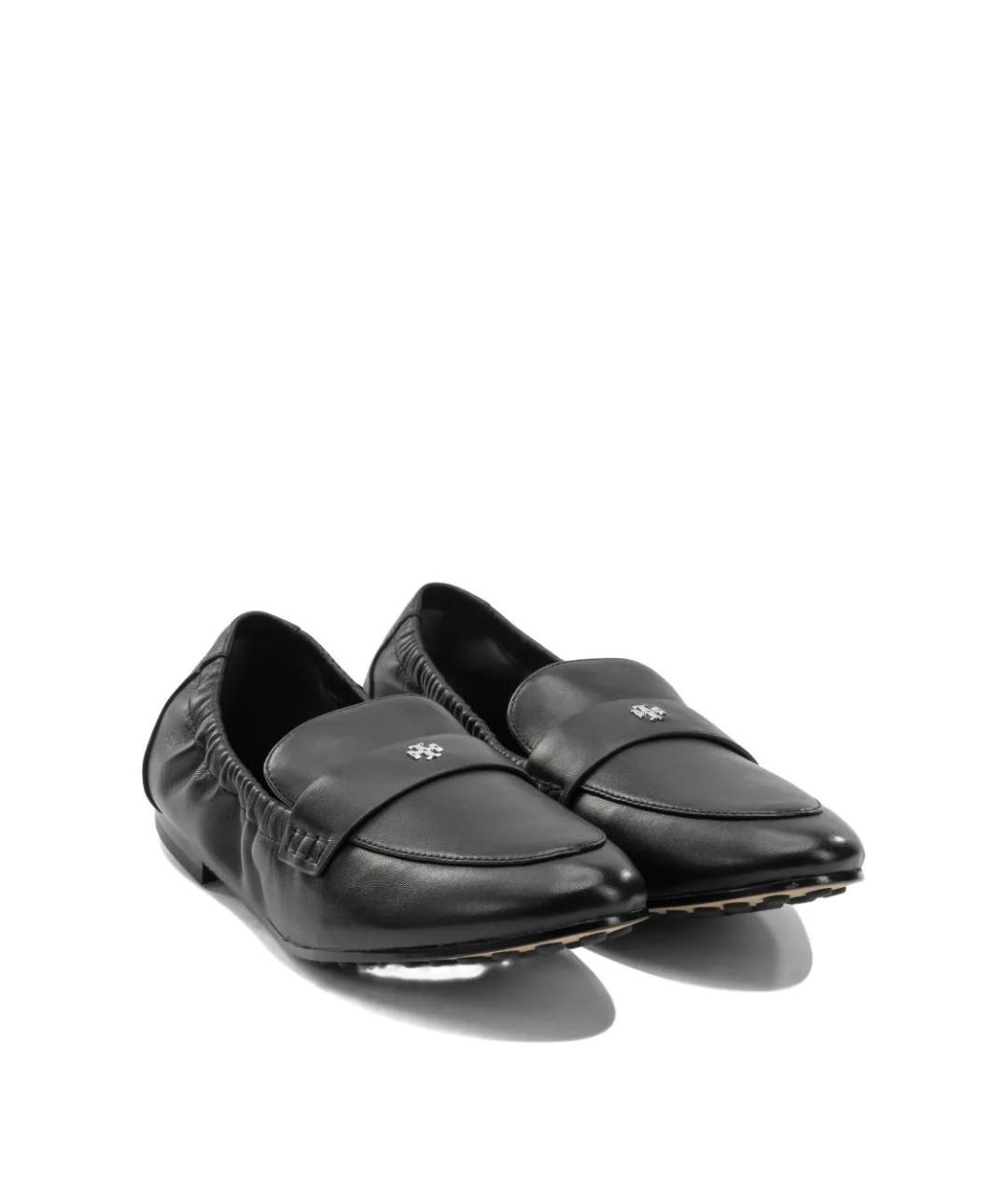 TORY BURCH Черные кожаные лоферы, фото 2