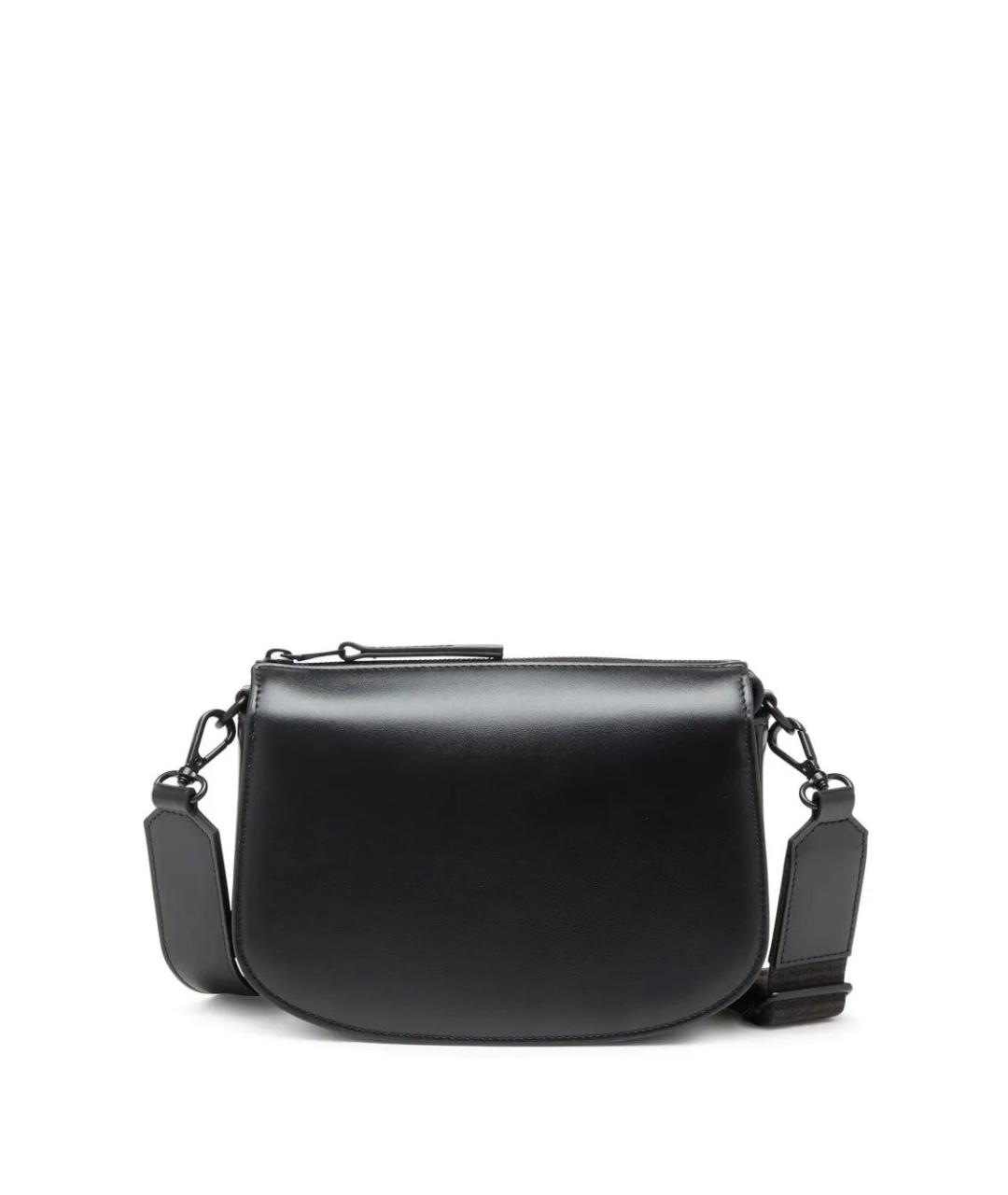 DIESEL Черная кожаная сумка через плечо, фото 3