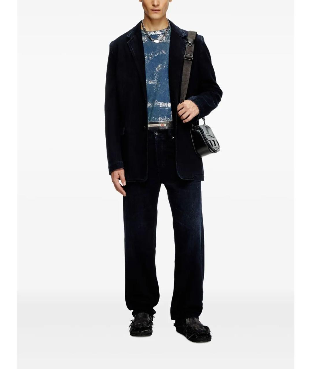 DIESEL Черная кожаная сумка через плечо, фото 2