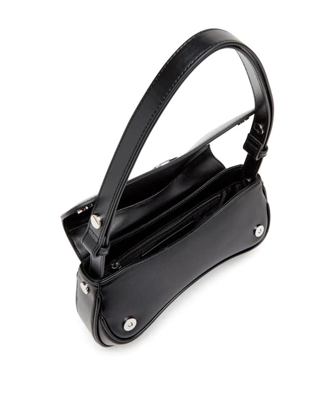 DIESEL Черная кожаная сумка через плечо, фото 3