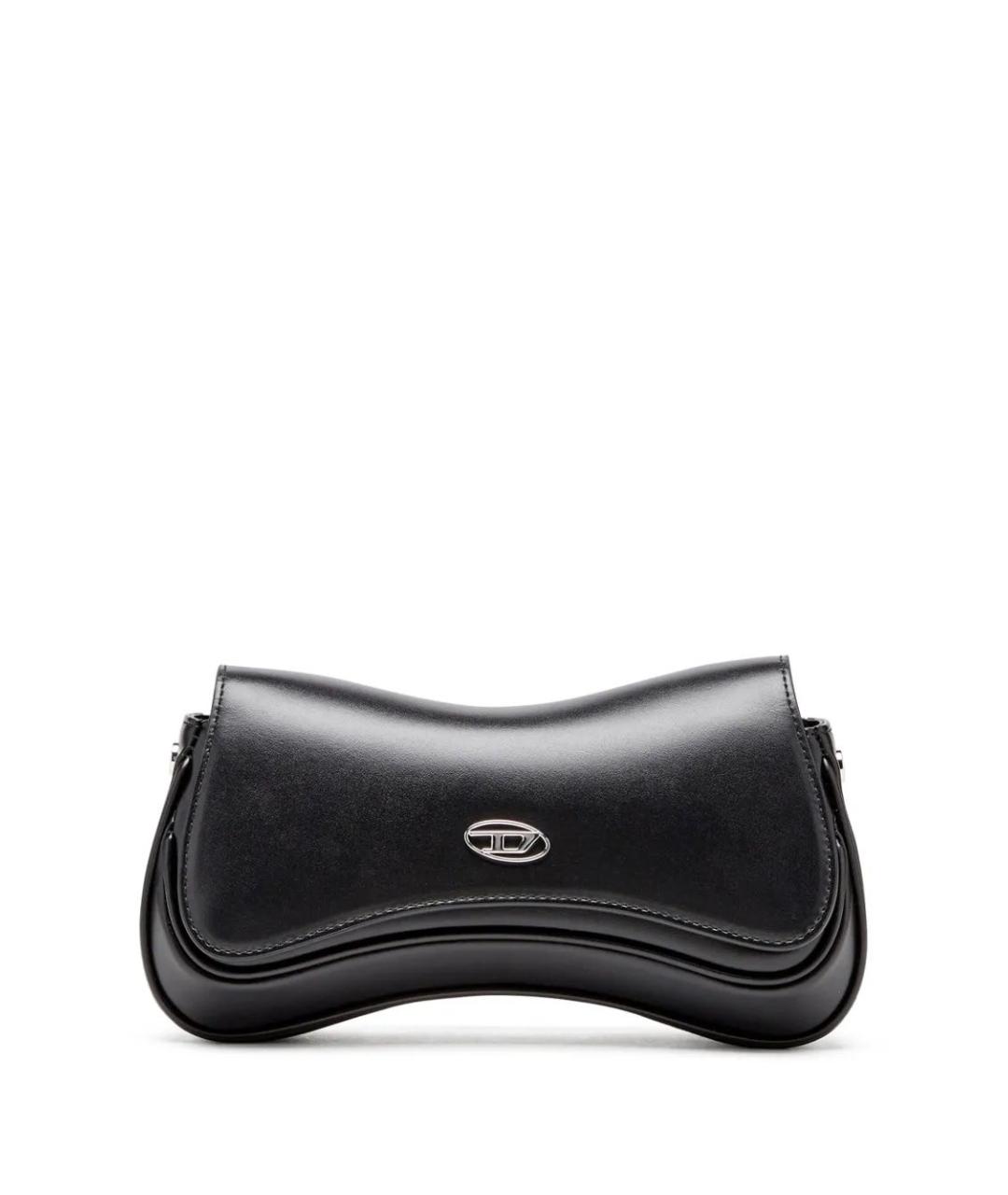 DIESEL Черная кожаная сумка через плечо, фото 1