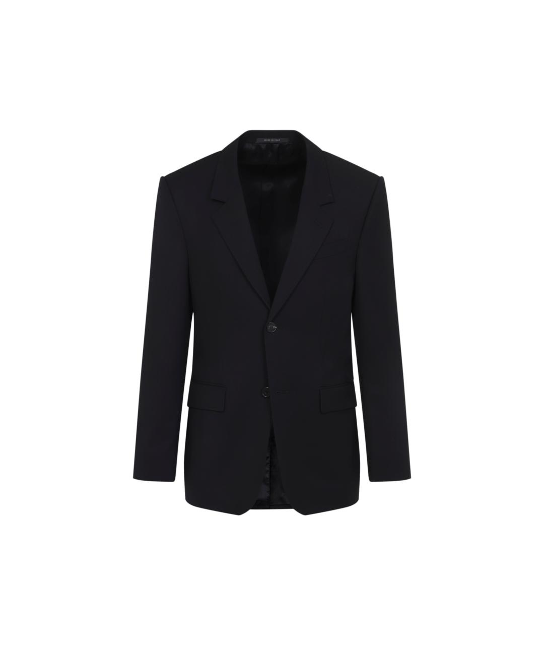 BALENCIAGA Черный шерстяной пиджак, фото 1