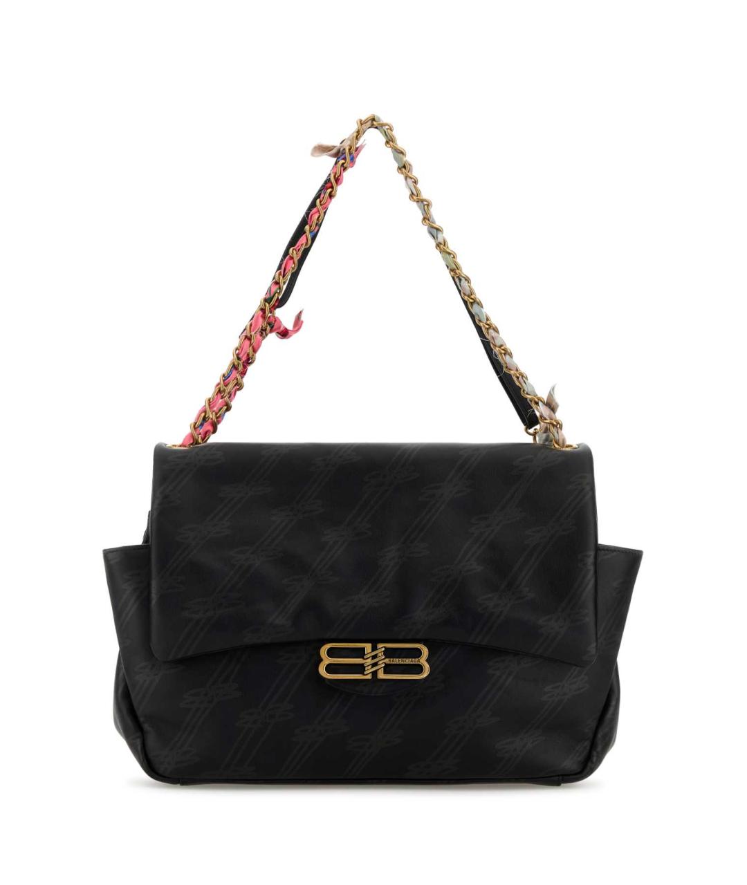 BALENCIAGA Черная кожаная сумка через плечо, фото 1