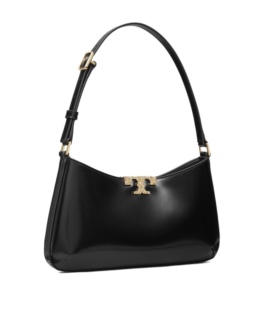 TORY BURCH Черная кожаная сумка через плечо, фото 2