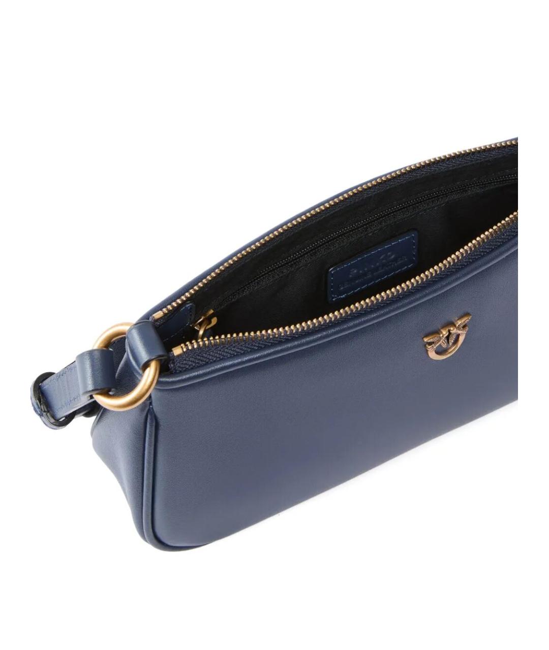 PINKO Синяя кожаная сумка через плечо, фото 4