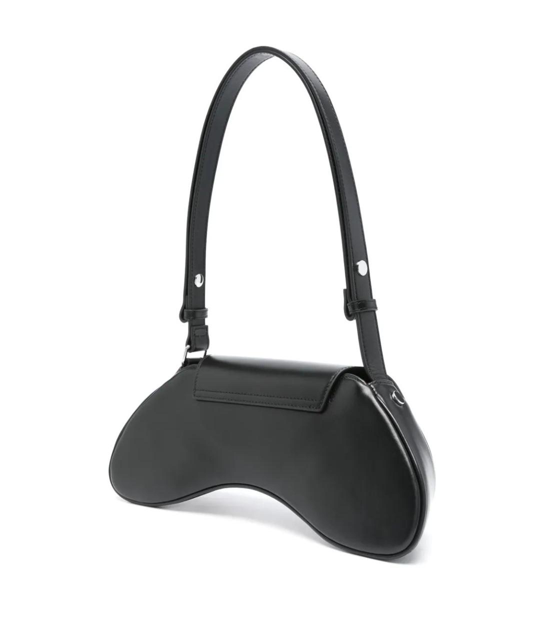 DIESEL Черная кожаная сумка через плечо, фото 3