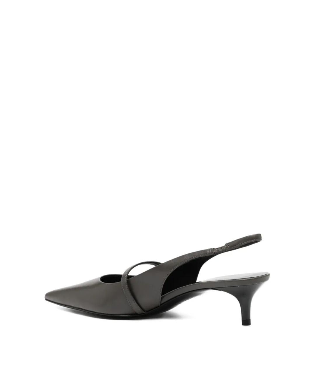 TORY BURCH Серые кожаные туфли, фото 3