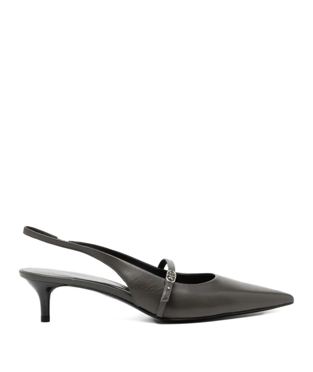 TORY BURCH Серые кожаные туфли, фото 1