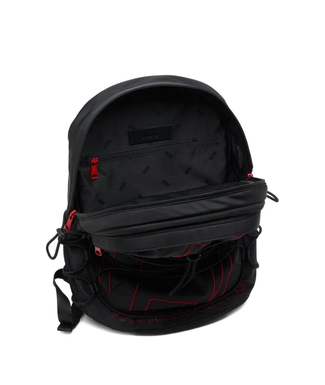 DIESEL Черный синтетический рюкзак, фото 3