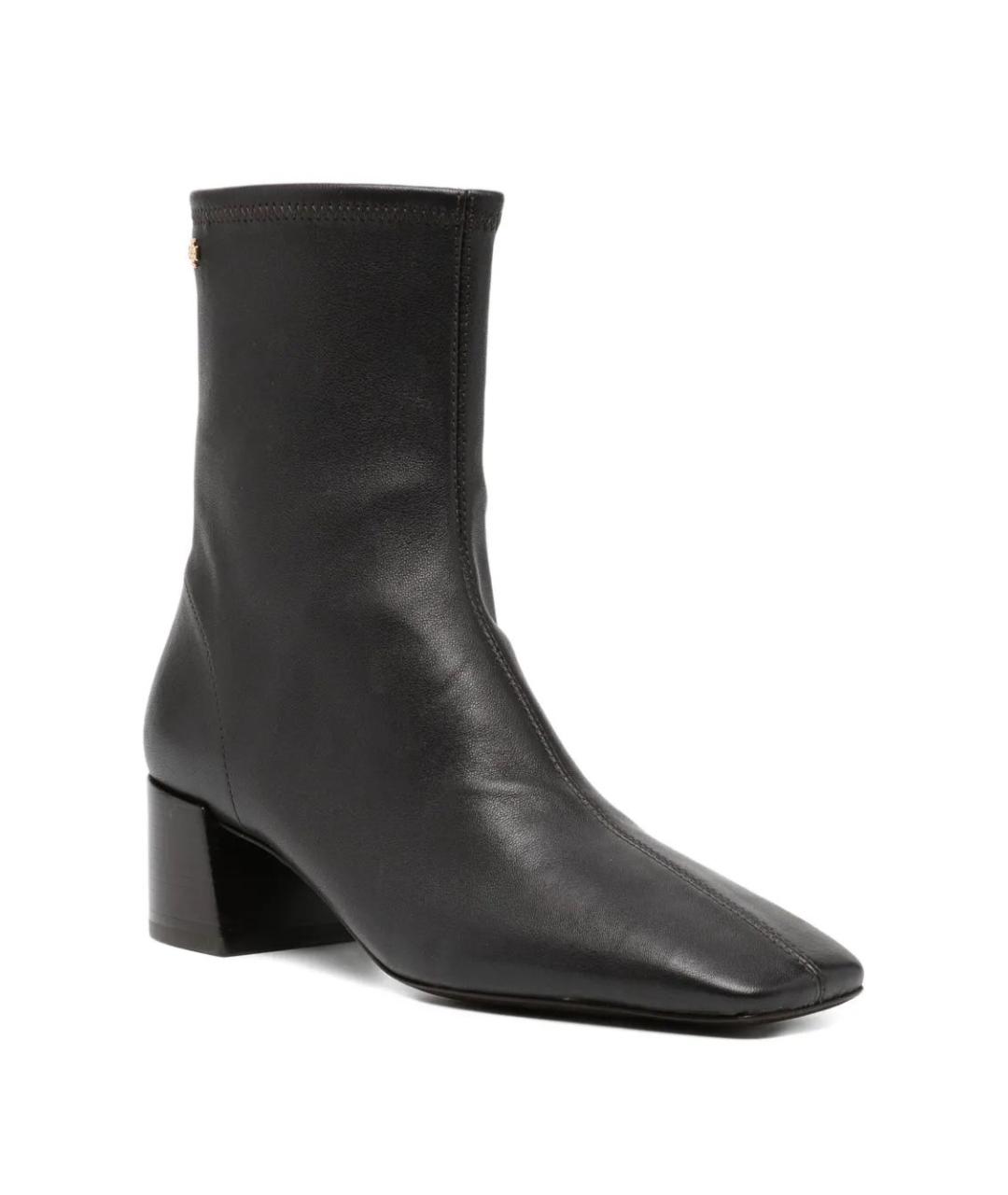 TORY BURCH Черные кожаные ботильоны, фото 2