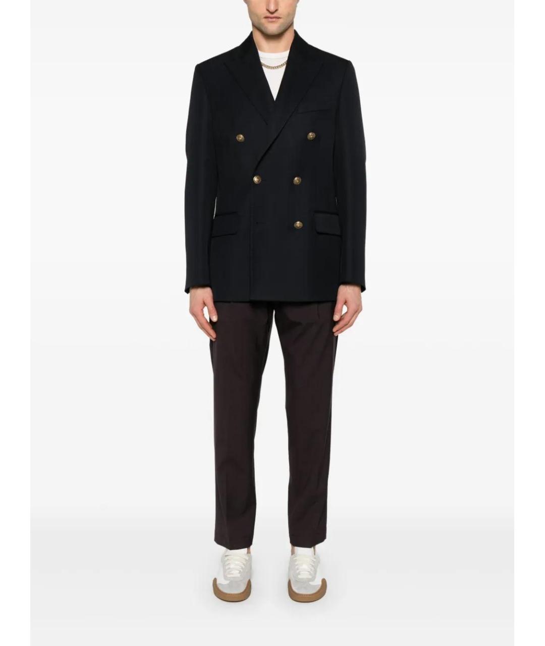 GOLDEN GOOSE DELUXE BRAND Темно-синий полиэстеровый пиджак, фото 2