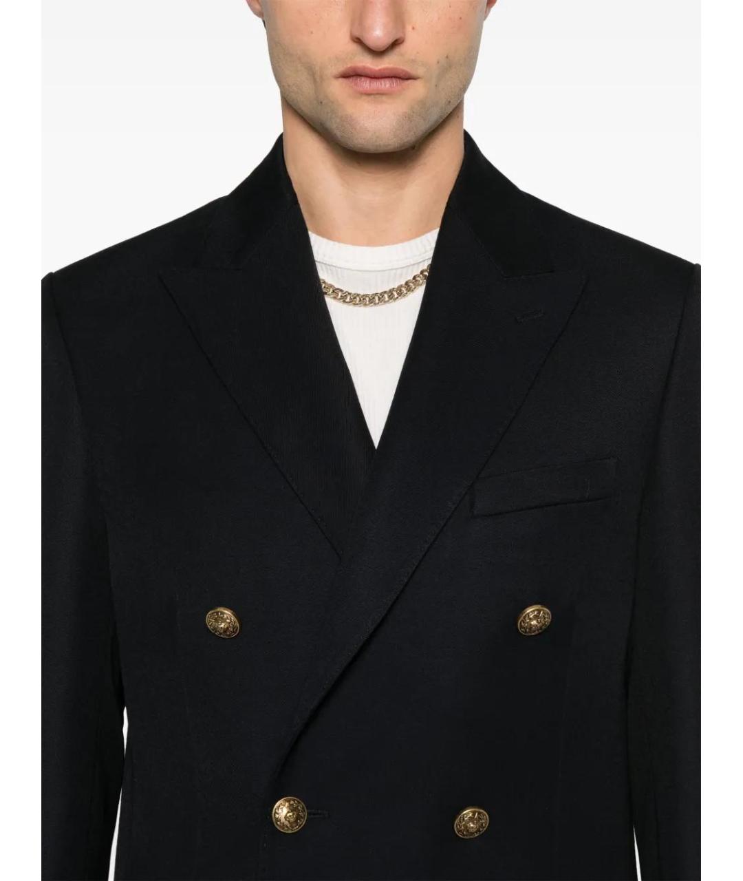 GOLDEN GOOSE DELUXE BRAND Темно-синий полиэстеровый пиджак, фото 5