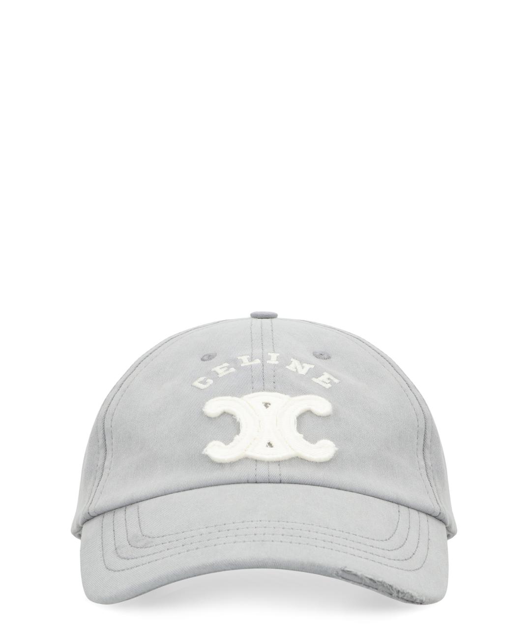 CELINE Серая хлопковая кепка/бейсболка, фото 1