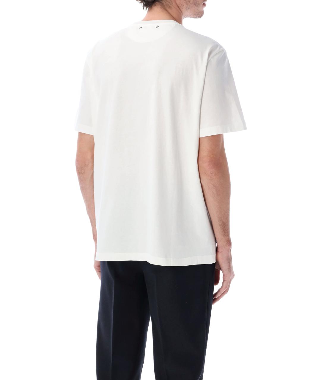 GOLDEN GOOSE DELUXE BRAND Белая хлопковая футболка, фото 2