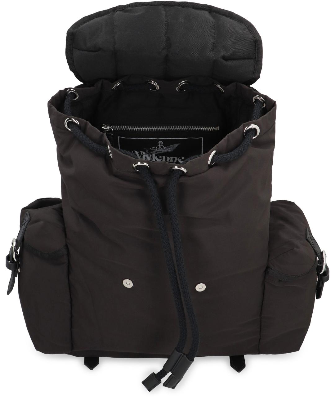 VIVIENNE WESTWOOD Черный синтетический рюкзак, фото 4