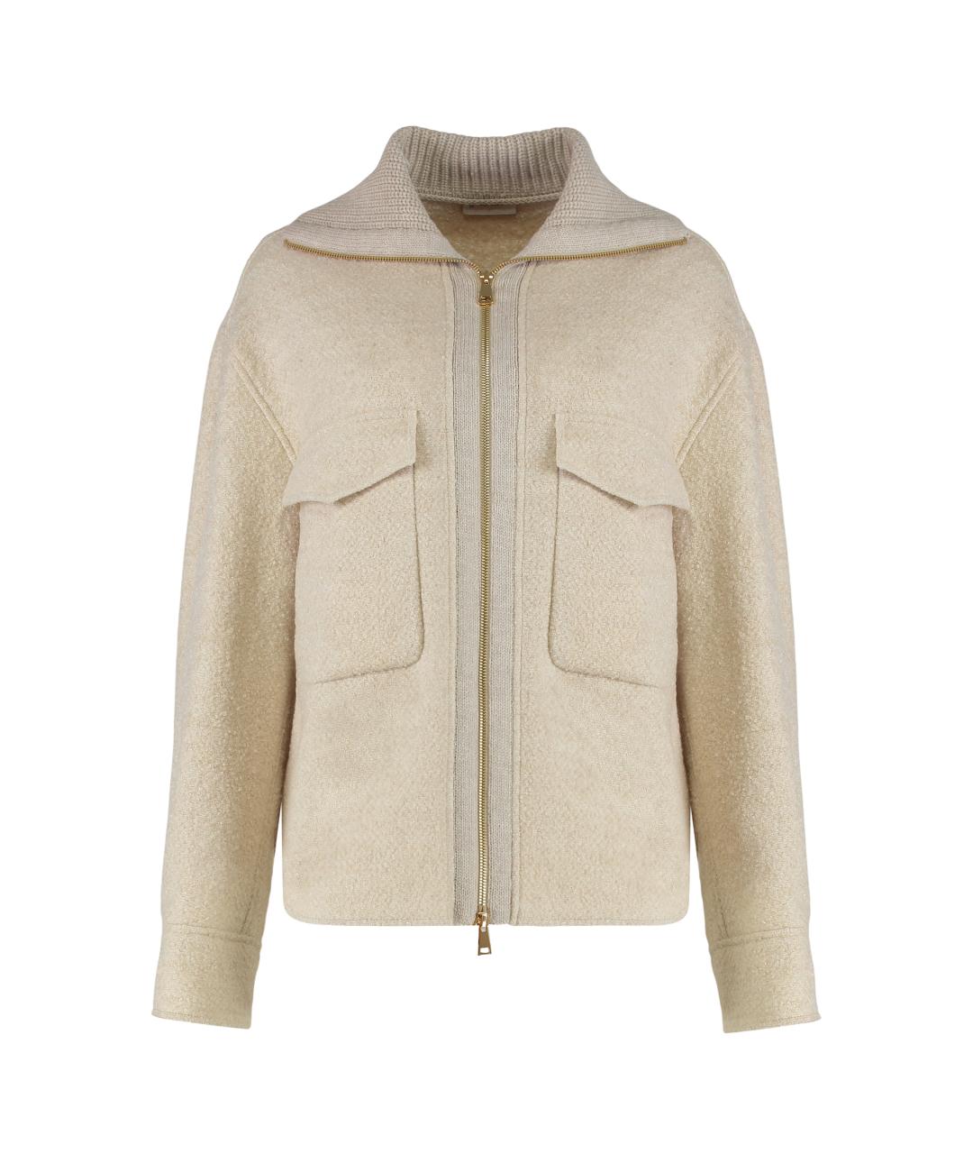 MONCLER Бежевая шерстяная куртка, фото 1