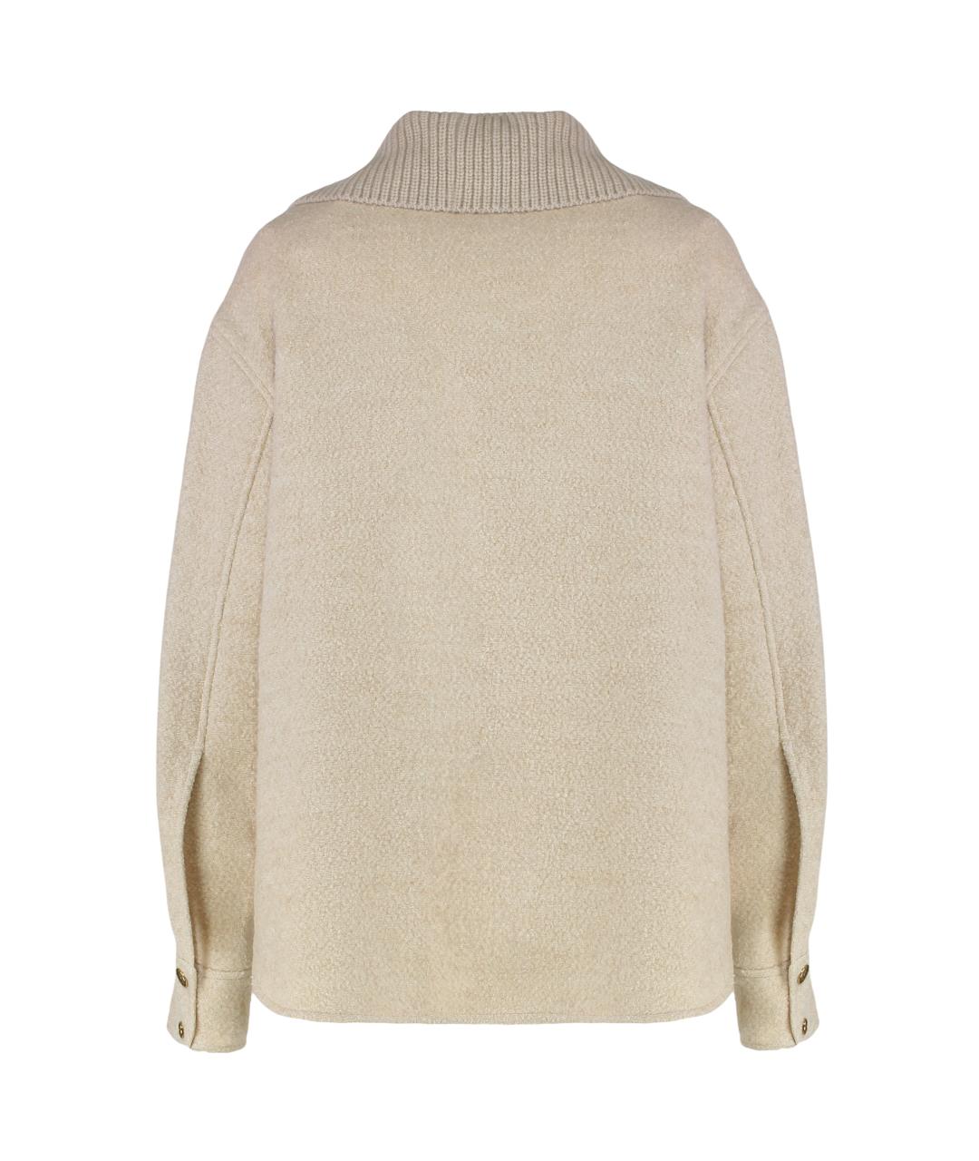 MONCLER Бежевая шерстяная куртка, фото 2