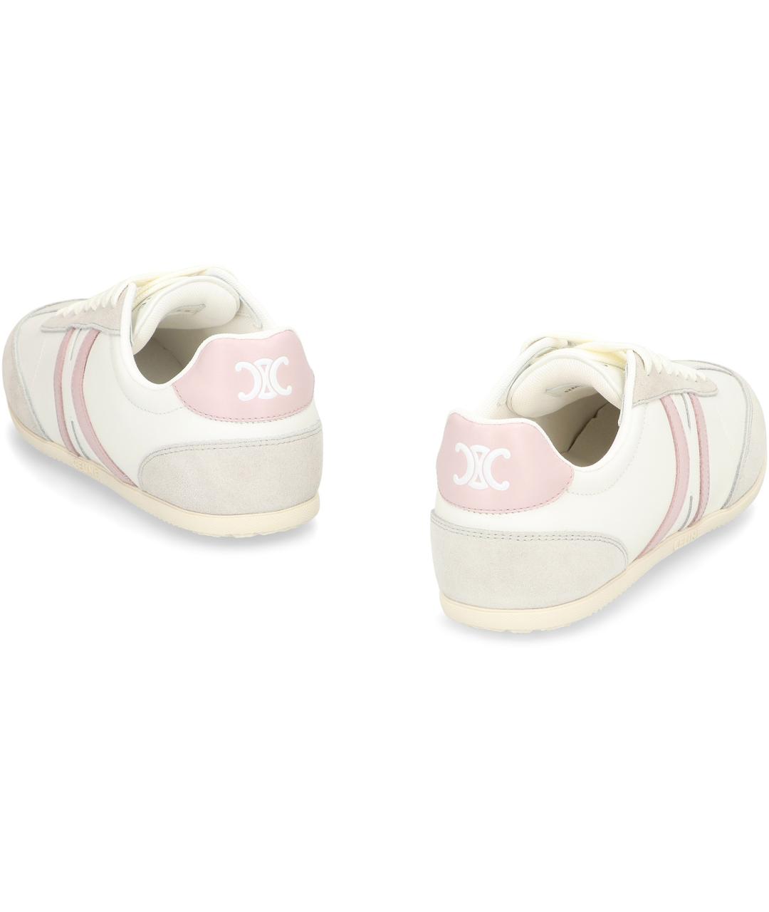 CELINE Белые кожаные кроссовки, фото 4