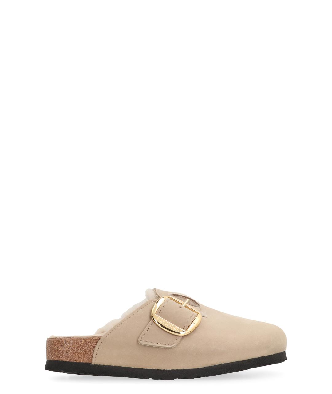 BIRKENSTOCK Бежевые замшевые мюли, фото 1